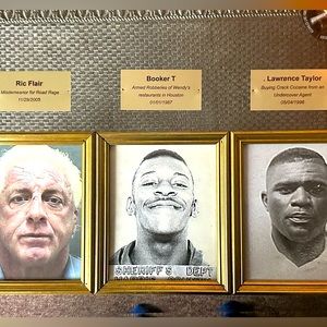 RARE MUGSHOT COLLECTION🚨RIC FLAIR🚨BOOKER T LAWRENCE TAYLOR CELEBRITY MUGSHOTS